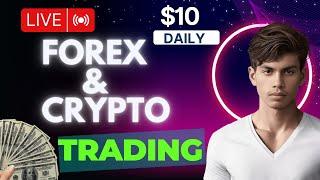 21 June 2024 | live forex and crypto Trading | Swing Trading | EMA Strategy