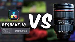 DEPTH MAP in DaVinci Resolve 18 VS $2,000 Lens | How Good is the Depth Map for Depth of Field?