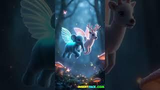Flying Baby Elephant & Deer in Magical Fantasy Forest | Angel Wings Dreamscape #ai