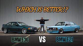 BMW E36 vs BMW E21 | These 80s & 90s MODIFIED 328i go head to head!