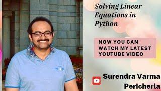 Using Numpy in Python to Solve linear equations