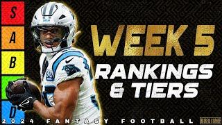 Week 5 Running Back Rankings & Tiers - 2024 Fantasy Football