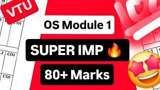 OS MODULE 1 EXAM SUPER IMP  | BCS303 Operating System | 22 Scheme VTU 3rd SEM CSE #vtu #cse #exams