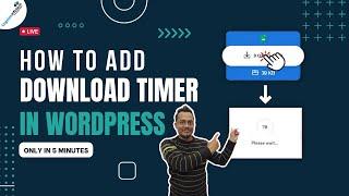 How To Add Download Button With Countdown Timer In WordPress | Learn Free Wordpress Site Tutorials