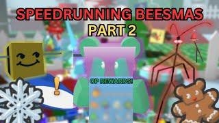 Speedrunning Beesmas Quests #2 (15/16) | Roblox Bee Swarm Simulator