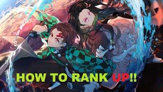 HOW TO RANK UP DEMONS/SLAYERS GUIDE - DEMON SLAYER BURNING ASHES