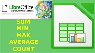 LibreOffice Calc - Sum,Min,Max,Average,Count Function in LibreOffice Calc|Spreadsheet|MS Excel