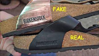 Birkenstock sandals real vs fake. How to spot original Birkenstock Gizeh sandals