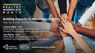 Small Business Webinar: Building Capacity in Psychological Safety