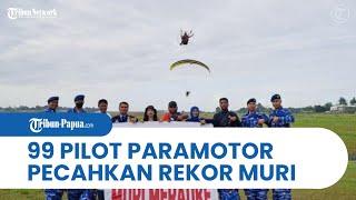 HUT Ke-77 RI, 99 Pilot Paramotor dari Merauke sampai Sabang Pecahkan Rekor MURI