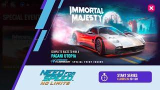 NFS No Limits Pagani Utopia Special Events Immortal Majesty Day 1