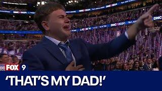 Gus Walz: ‘That’s my dad!’ - Emotional Walz family moment at DNC