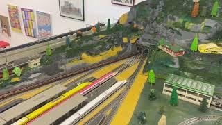 2024 model train layout update - Mountain completed, second @KatoUSAinc Unitram city added