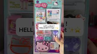 Satisfying Unbox HELLO KITTY Set With Miniature Toy | Doll House #shortsfeed #shorts #asmr #toys