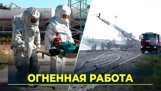 Пожарно-тактические учения на газотранспортном предприятии Ямала