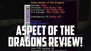 I sold my Emerald Armor in Hypixel Skyblock for this... (Aspect of the Dragons Review)