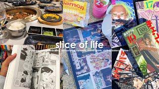 slice of life: japanese manga unboxing, korean bbq, aesthetic anime prints, visiting bakery + more !