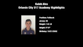 Kaleb Alva - Orlando City U17 Academy First Half Highlights