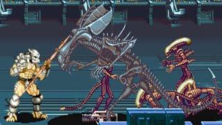 Alien VS Predator All Bosses (No Damage With Ending) Arcade