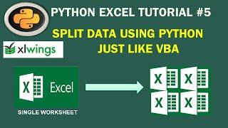 Python Excel Automation: Split Data Using xlwings Just Like VBA #5