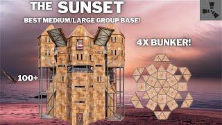 THE SUNSET•CLAN BUNKER BASE•4-10 PLAYERS•4X BUNKER•OPENCORE•WIDEGAP•OFFLINE TANK•RUSTBASE 2024