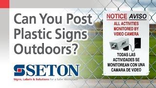 How to Know Which Sign Material is Ideal for Outdoor Use | Seton Video