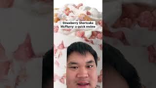 McDonalds Strawberry Shortcake McFlurry: not bad #shorts #food #fastfood #fastfoodreview #mcdonalds