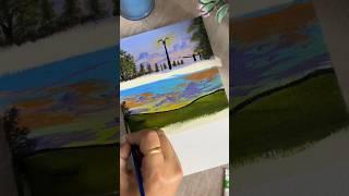 Beautiful Sceneries series..#Scenery #acrylicscenery #beautiful #sunset #paintingforbeginners