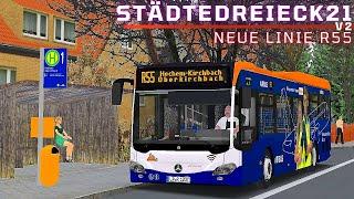 OMSI 2 [60 FPS] - NEUE LINIE R55 im STÄDTEDREIECK!  - Let's Play Omsi 2 [#907]