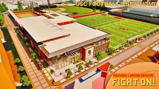 USC Football Performance Center Preview | Drone Construction Update