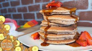 FLUFFY Buckwheat Banana Pancakes Recipe | Pancake Tuesday