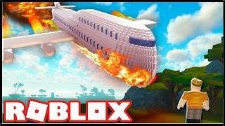 LETADLO V PLAMENECH!!! - Survive a plane crash on FIRE! [Roblox]