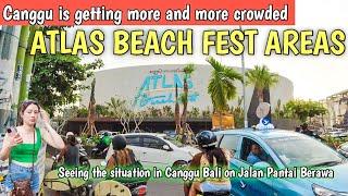 Crowded! in canggu bali there is an atlas beach club