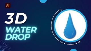 3D Water Drop from Scratch in Adobe illustrator | MJ Graphics