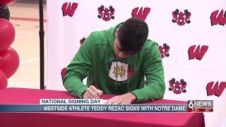 Westside's Teddy Rezac signs with Notre Dame