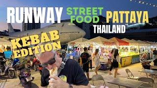 Thai street food market RUNWAY market in PATTAYA Thailand travel