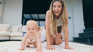 She's Crawling! Spontaneous Morning & Bonus Date Night | Vlogust Day 10