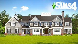 SINGLE DAD WITH 5 BOYS: Hamptons Mansion ~ Curb Appeal Recreation - Sims 4 Speed Build (No CC)