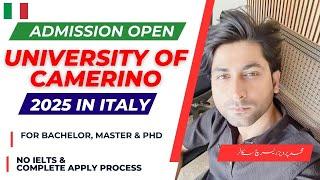 How to Apply for Fully Funded Scholarship at University of Camerino 2025 | Study in Italy No IELTS!