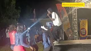 Evy Treyz performing Alosi Ngaren at Miss Tourism Uganda talent show at Moroto Resort hotel