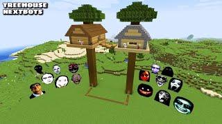 SURVIVAL TREE HOUSE PART 5 WITH 100 NEXTBOTS in Minecraft - Gameplay - Coffin Meme