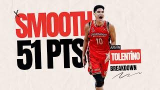 Smoothest 50 Point Game You've Ever Seen | Arvin Tolentino PBA Breakdown