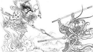 Monkey King fought with God Juling Shen and Nezha