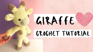 Giraffe Crochet Toy Video Tutorial, Giraffe Amigurumi Plushie, Free Pattern