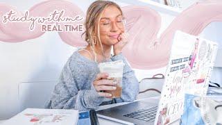 100 Minute Study With Me | Real Time Pomodoro Sessions & Background Music | Lauren Norris