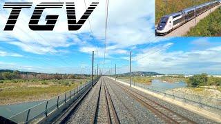  4K   Nice-Ville - Paris-Gare-de-Lyon, up to 320 Km/h TGV cab ride [10.2022]