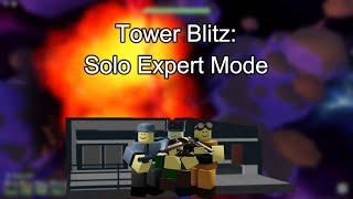 Tower Blitz | Roblox - Solo Expert Mode No HP Lost (Gameplay + Guide)