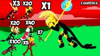 One Final Giant Boss Spearton Vs All Stickman Unit Army | Stickman Tournament | Stick War Legacy