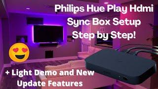 Philips Hue Play Hdmi Sync Box Setup: Hue Sync App, Light Demo, Google Assistant and Tv Remote Setup