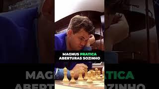 Magnus Carlsen não está jogando o Campeonato Mundial de Xadrez, então ele joga sozinho 